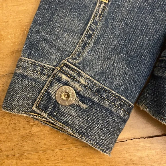 Adriano Goldschmied AG Distressed Denim Jacket Blue XS - Picture 6 of 9